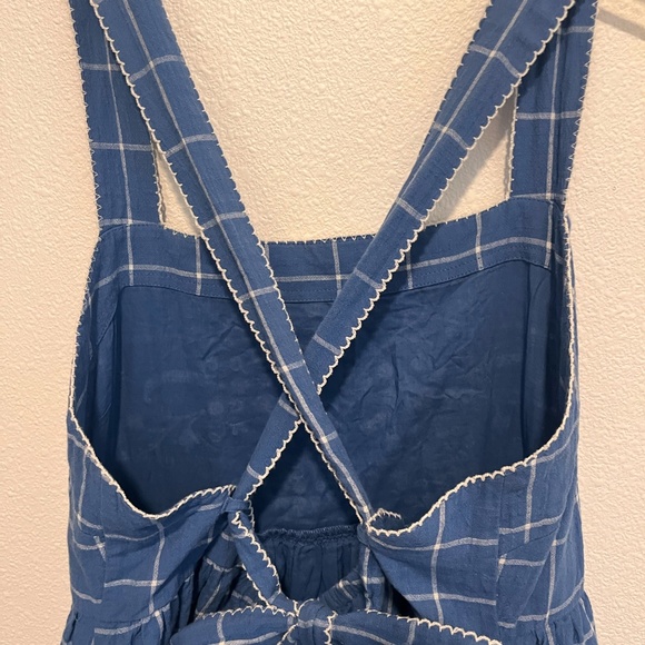 Embroidered Cicely Tiered Midi Dress in Plaid size 10 - Picture 4 of 6